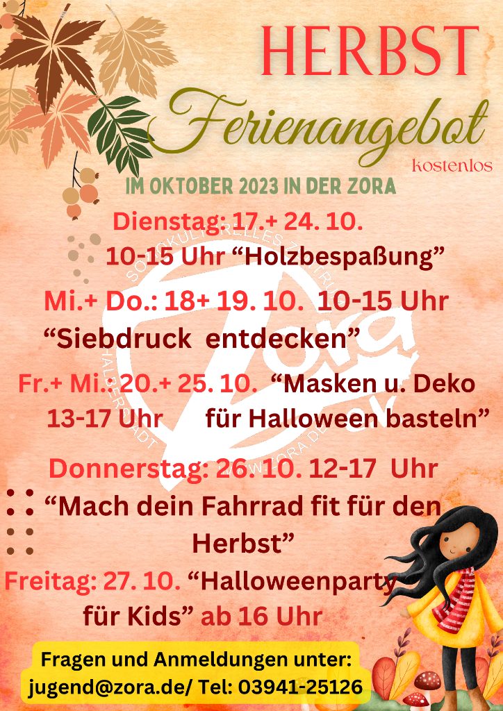 Ferienangebot im Oktober